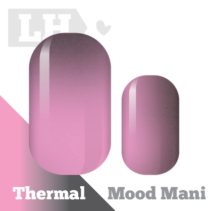 Mood Mani (Thermal) Gray 2 Pink Nail Wraps