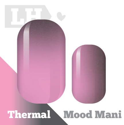 Mood Mani (Thermal) Gray 2 Pink Nail Wraps