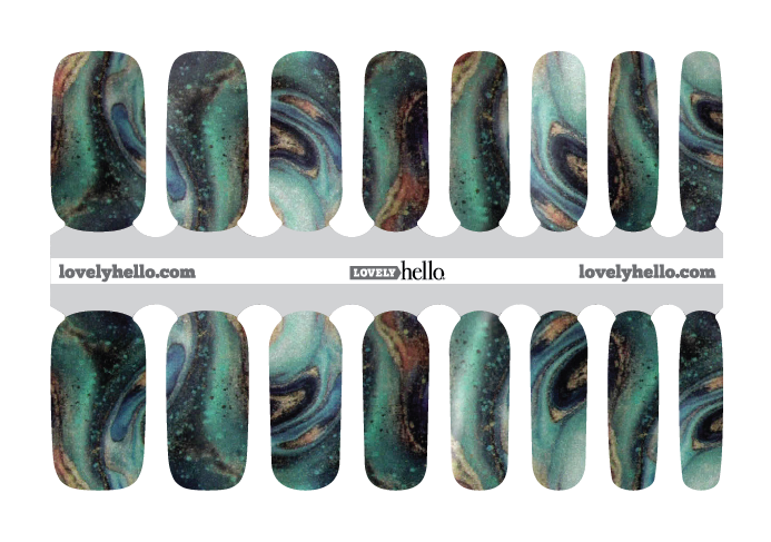 Teal Lagoon Nail Wraps