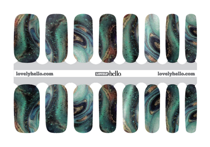 Teal Lagoon Nail Wraps