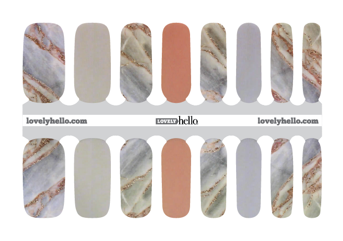 Sweet Golden Marble Nail Wraps