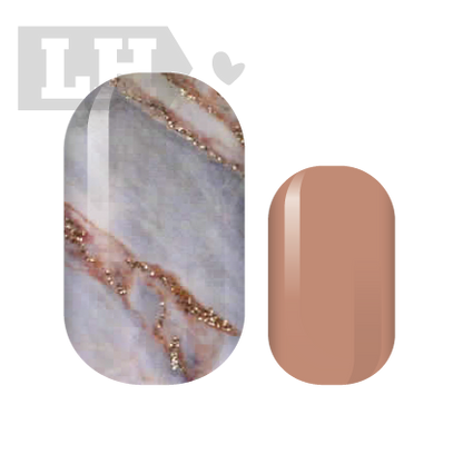 Sweet Golden Marble Nail Wraps