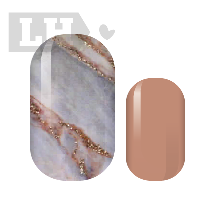 Sweet Golden Marble Nail Wraps