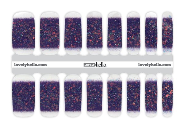 Violet Glimmer Tipped Nail Wraps
