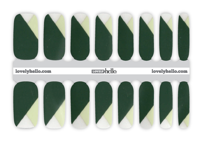 Lucky Angled French Nail Wraps