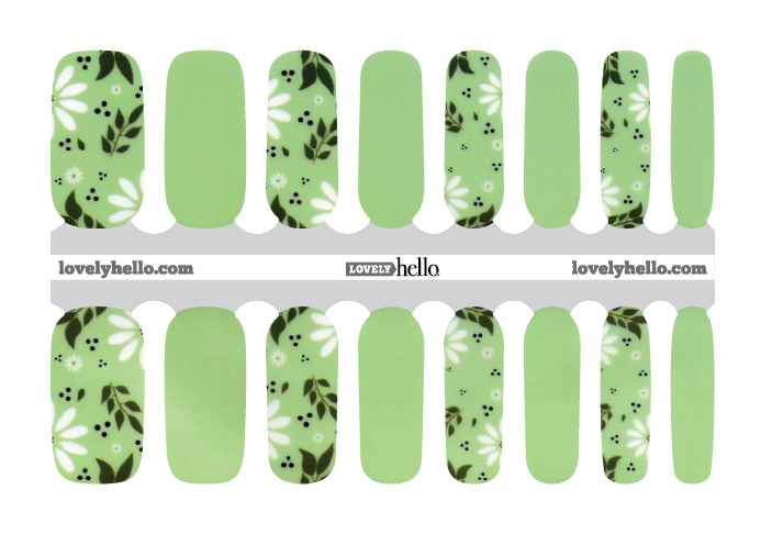 Daisy Mint Nail Wraps