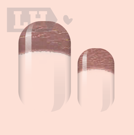 Rose Metallic French Nail Wrap