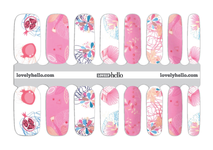 Spring Pomegranate Nail Wraps