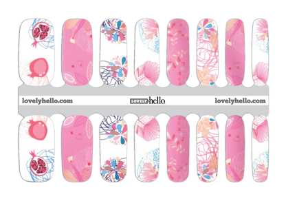 Spring Pomegranate Nail Wraps