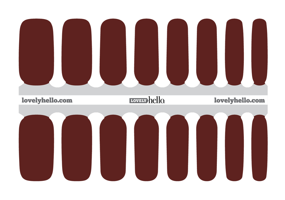 Deep Maroon Nail Wrap