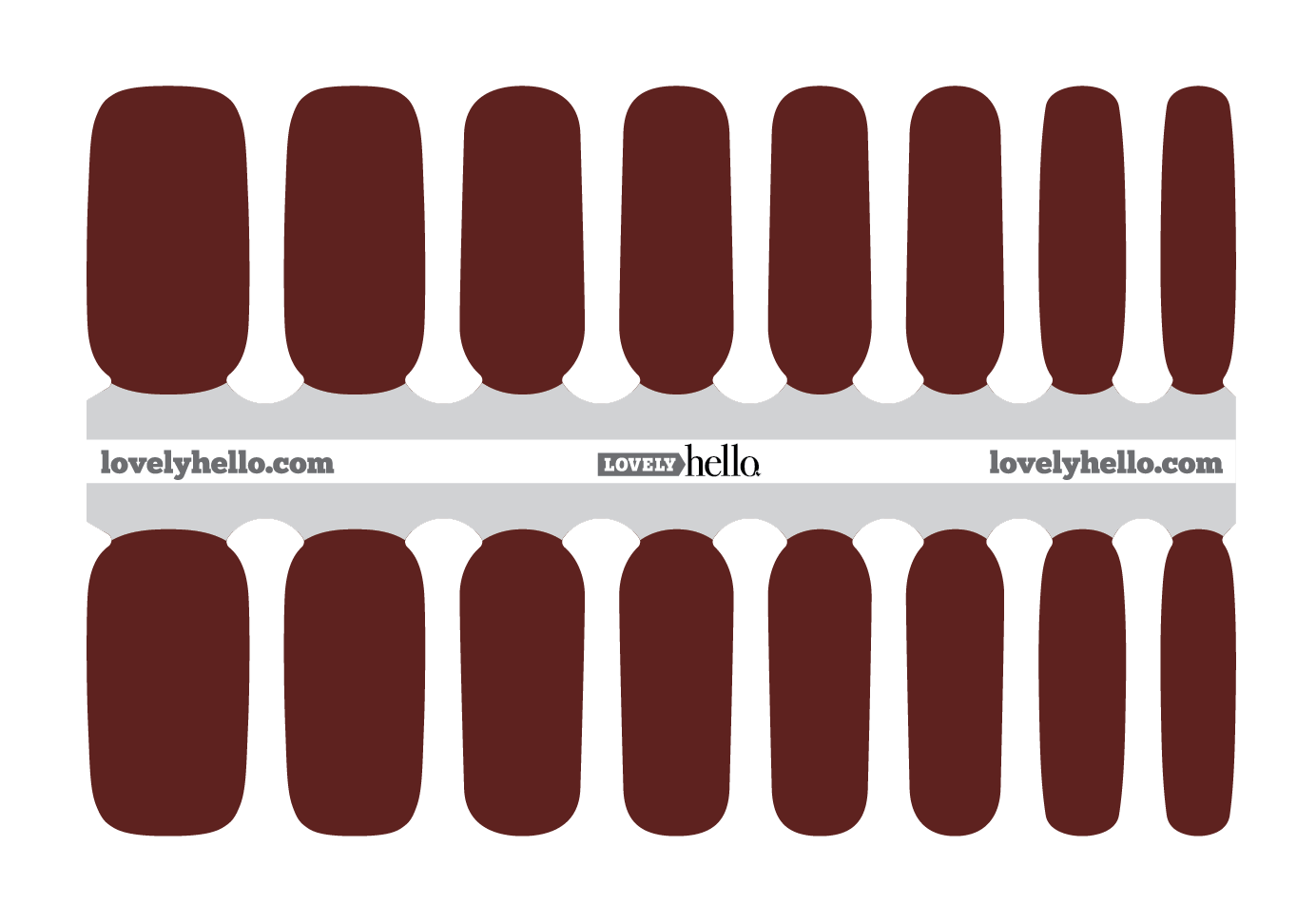 Deep Maroon Nail Wrap