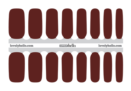 Deep Maroon Nail Wrap