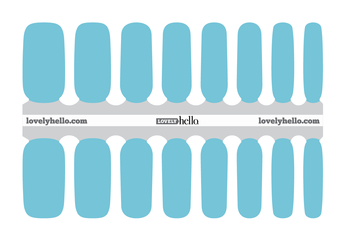 Sky Blue Solid Nail Wrap