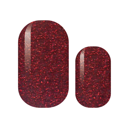 Devilish Red Glitter Nail Wrap