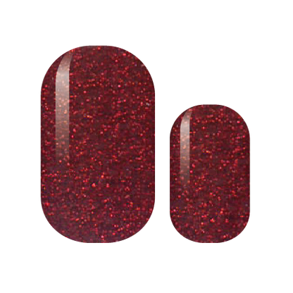 Devilish Red Glitter Nail Wrap