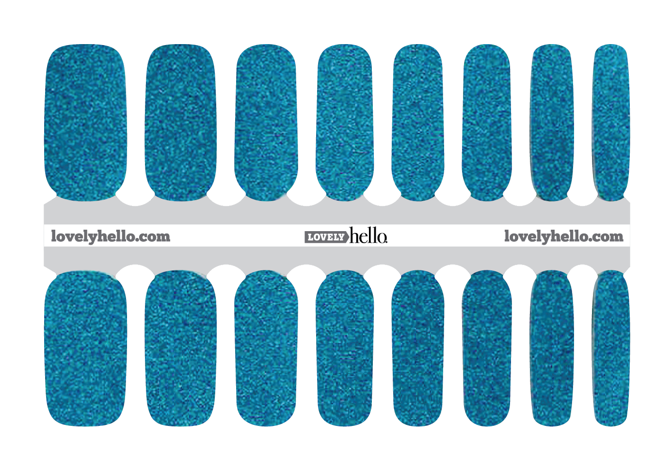 Blue Glitter Nail Wraps