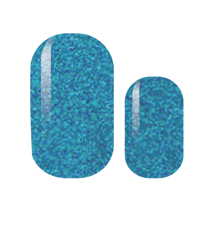 Blue Glitter Nail Wraps