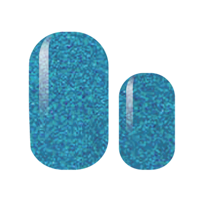 Blue Glitter Nail Wraps