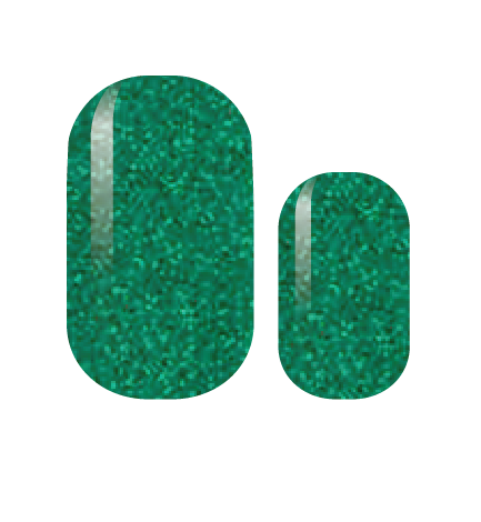 Emerald Glitter Nail Wrap