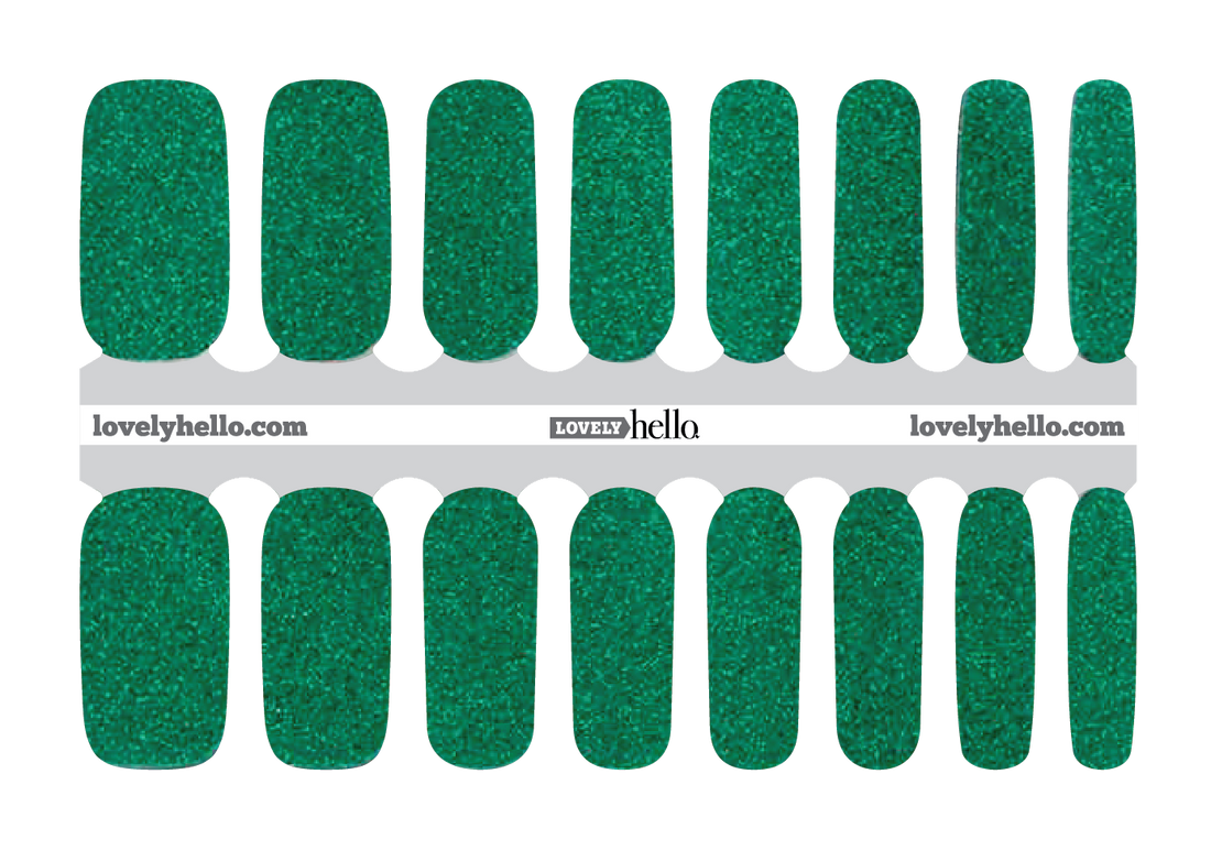 Emerald Glitter Nail Wrap