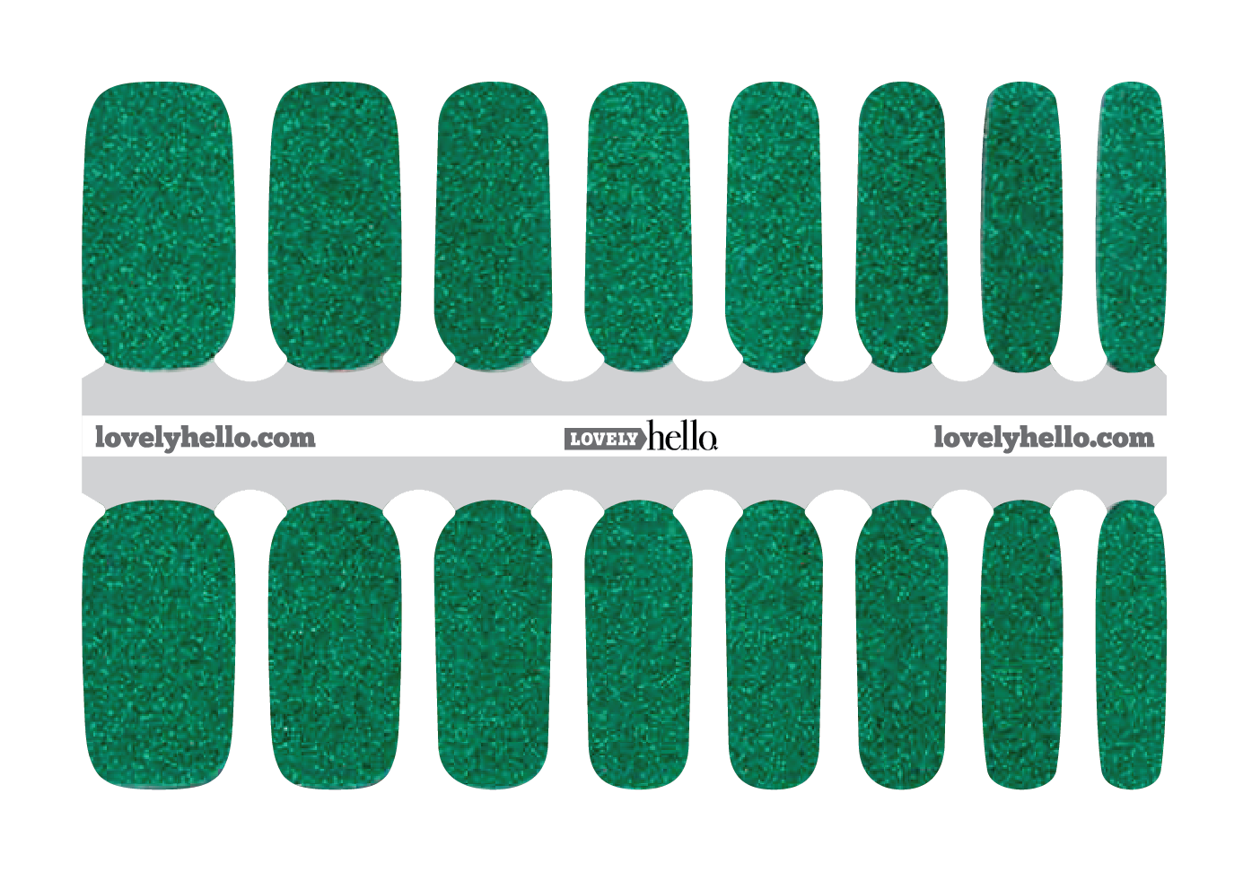 Emerald Glitter Nail Wrap