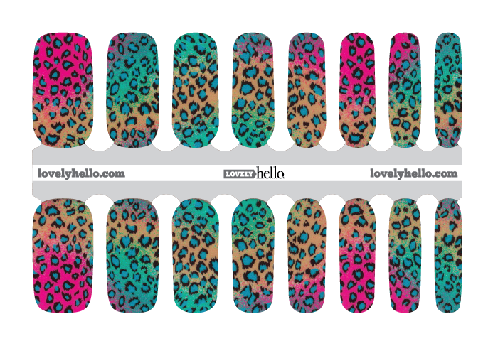 Rainbow Leopard Nail Wraps