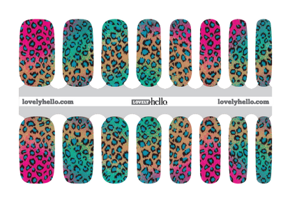 Rainbow Leopard Nail Wraps