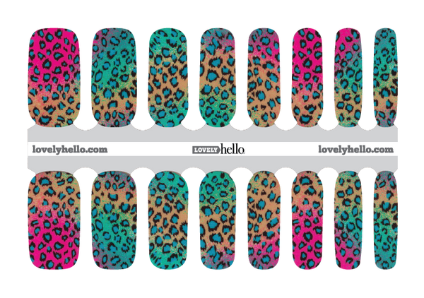 Rainbow Leopard Nail Wraps