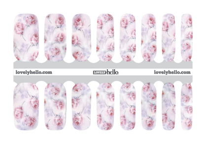 Lavendar Floral Nail Wrap