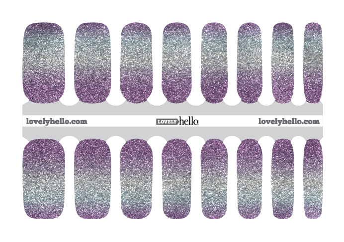 Grape Soda Glitter Nail Wraps