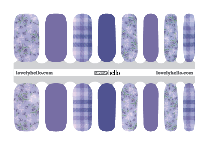 Soft Purple Flannel Nail Wraps