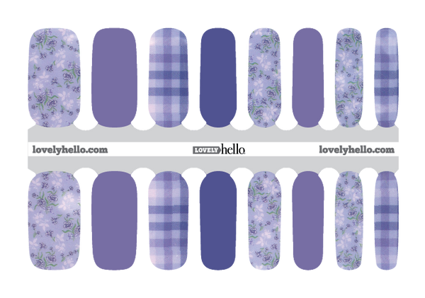 Soft Purple Flannel Nail Wraps