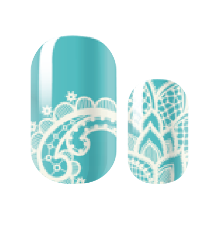 Teal Henna Nail Wrap