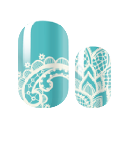 Teal Henna Nail Wrap