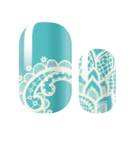 Teal Henna Nail Wrap