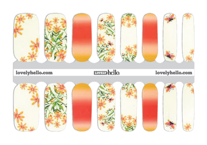 Floral Sunrise Nail Wrap