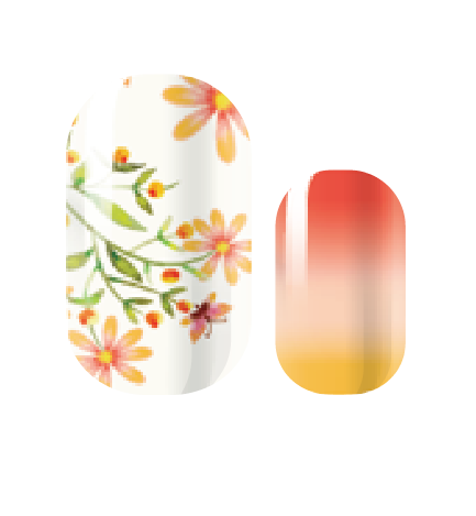 Floral Sunrise Nail Wrap