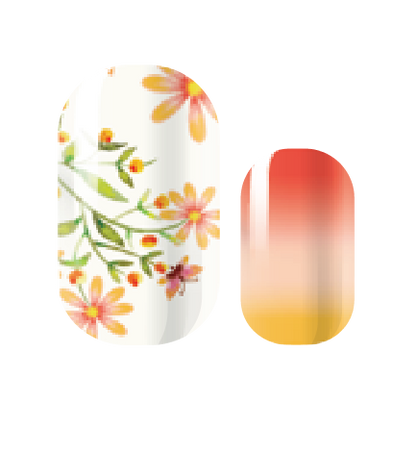 Floral Sunrise Nail Wrap