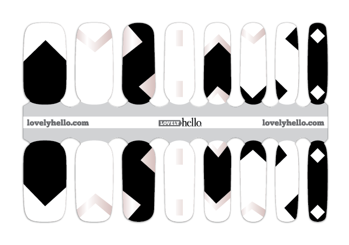 Black &amp; White Modern Nail Wraps