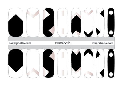 Black &amp; White Modern Nail Wraps