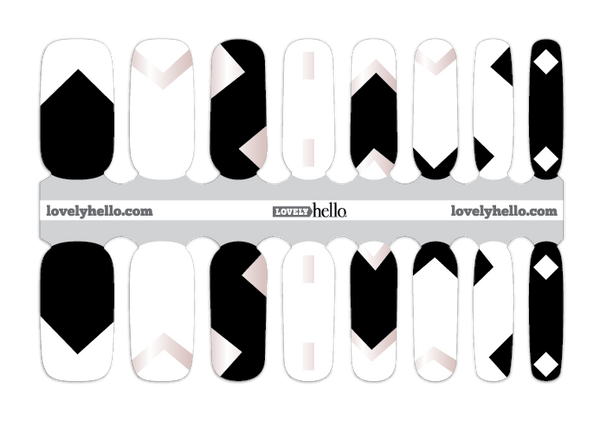 Black & White Modern Nail Wraps