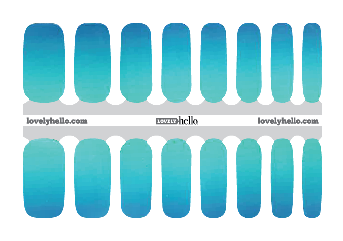 Teal Blue Waters Nail Wrap