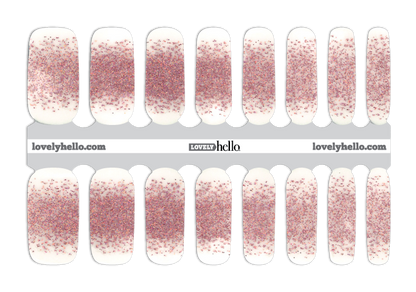 Rose Tipped Glitter Nail Wrap