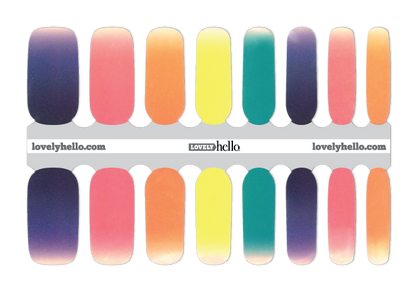 Neon Sunsets Nail Wraps