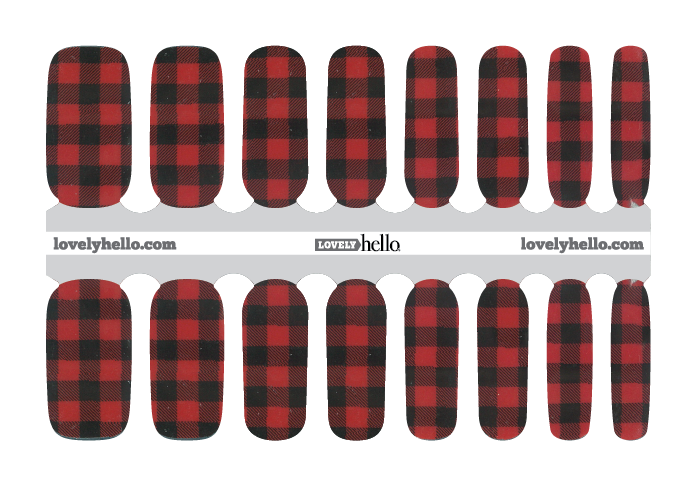 Cozy Buffalo Check Nail Wraps