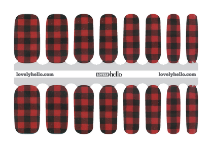 Cozy Buffalo Check Nail Wraps