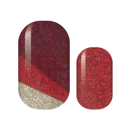 Glittering Garnet Nail Wraps
