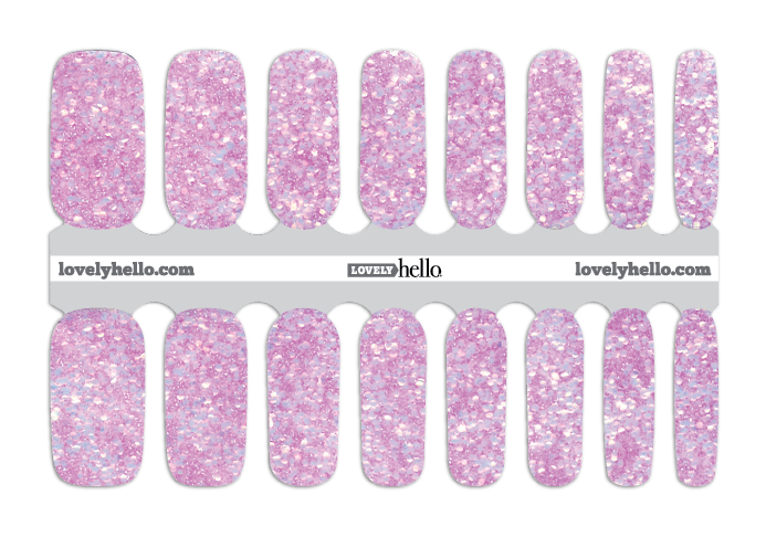 Rock Candy Purple Glitter Nail Wrap