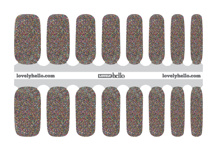 Rainbow Disco Glitter Nail Wrap