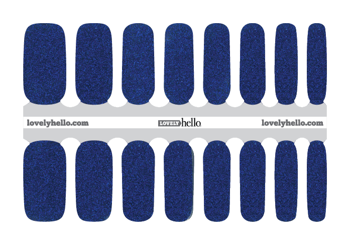 Glittering Midnight Blue Nail Wraps